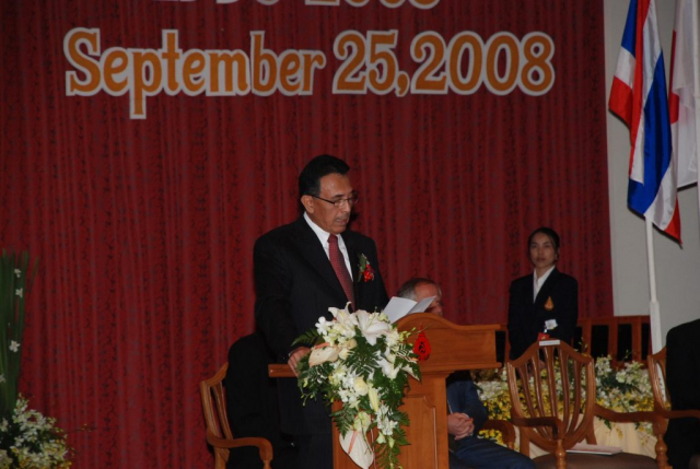 The Indonesia Ambassador to Thailand His Excellency Mohammad Hatta เอกอัครราชทูตอินโดนีเซียประจำประเทศไทย กล่าวแสดงความยินดี