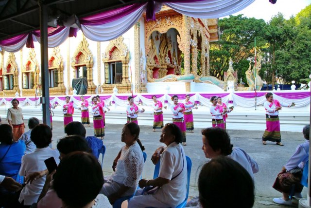 การแสดงของคณะศรัทธาวัดทรายมูล ตำบลแม่ข้าวต้ม อำเภอเมืองเชียงราย จังหวัดเชียงราย