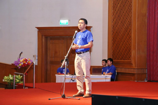นายสุชาติ รัตนโรม ผู้ช่วยผู้อำนวยการ ศูนย์บริการวิชาการ ตัวแทนพนักงานมหาวิทยาลัยแม่ฟ้าหลวง กล่าวความคาดหวังของพนักงาน