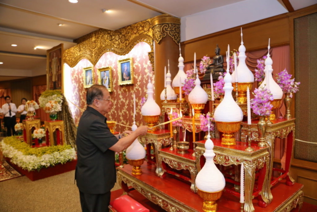 บรรยากาศพิธีบำเพ็ญกุศลเนื่องในโอกาสครบ 1 ปี แห่งการสวรรคต