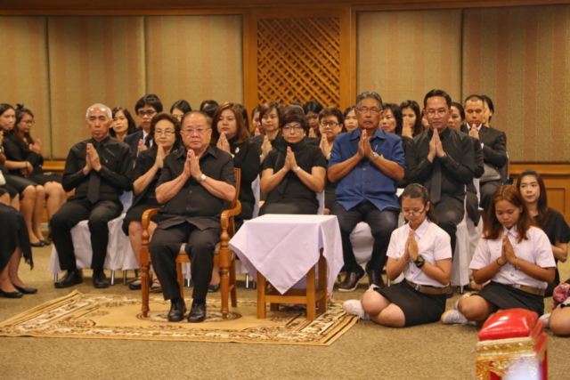 บรรยากาศพิธีบำเพ็ญกุศลเนื่องในโอกาสครบ 1 ปี แห่งการสวรรคต