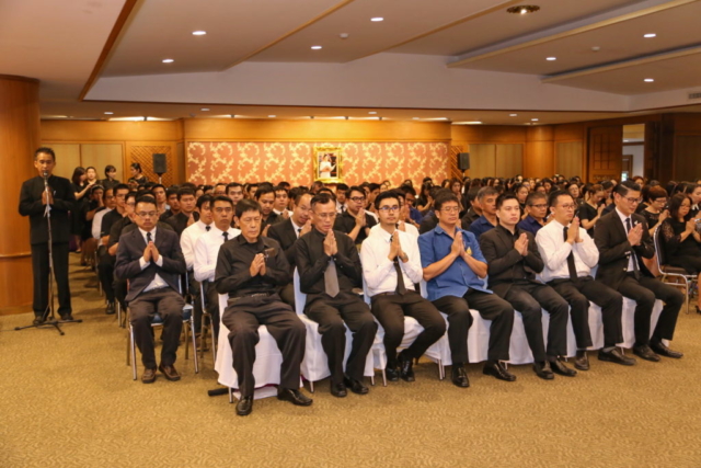 บรรยากาศพิธีบำเพ็ญกุศลเนื่องในโอกาสครบ 1 ปี แห่งการสวรรคต