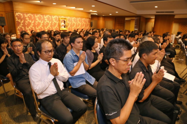 บรรยากาศพิธีบำเพ็ญกุศลเนื่องในโอกาสครบ 1 ปี แห่งการสวรรคต