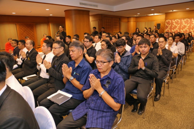 บรรยากาศพิธีบำเพ็ญกุศลเนื่องในโอกาสครบ 1 ปี แห่งการสวรรคต