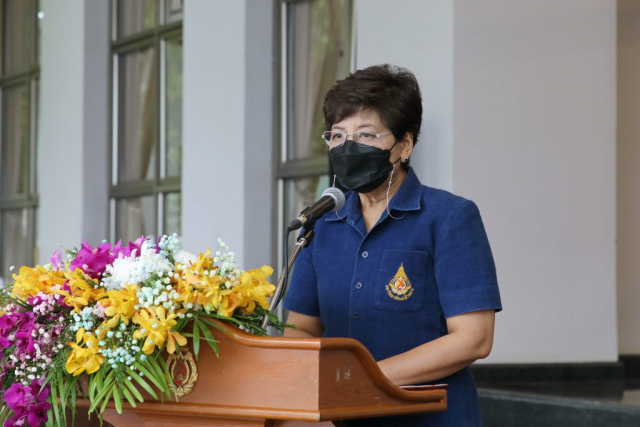 รองศาสตราจารย์ ดร. ชยาพร วัฒนศิริ อธิการบดีมหาวิทยาลัยแม่ฟ้าหลวง กล่าวรายงานวัตถุประสงค์