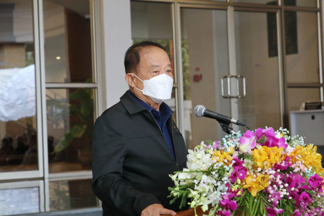 ศาสตราจารย์พิเศษ ดร.วันชัย ศิริชนะ นายกสภามหาวิทยาลัยแม่ฟ้าหลวง กล่าวแสดงความรู้สึก