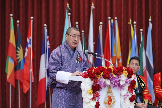 H.E. Mr. Kinzang Dorji เอกอัครราชทูตราชอาณาจักรภูฏานประจำประเทศไทย กล่าวสุนทรพจน์