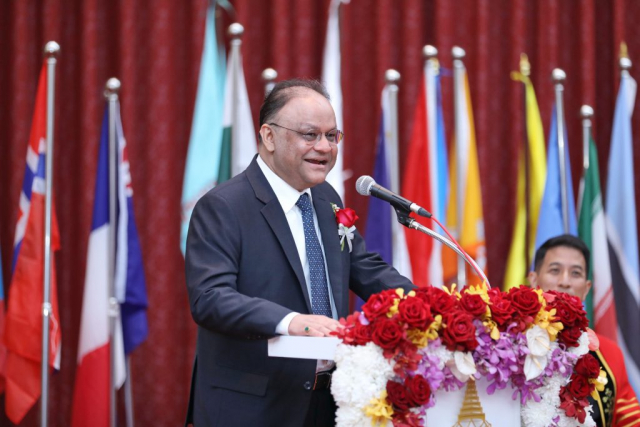 H.E. Mr. Nagesh Singh เอกอัครราชทูตสาธารณรัฐดินเดียประจำประเทศไทย กล่าวสุนทรพจน์